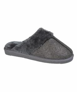 Sleepers Womens/Ladies Juliet Sparkle Slippers - Black