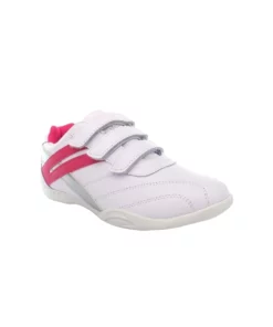 Dek Womens/Ladies Raven 3 Touch Fastening Sneakers - White/Fuchsia
