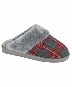 Sleepers Womens/Ladies Leyla Checked Slippers