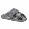 Sleepers Womens/Ladies Leyla Checked Slippers - Black/Gray
