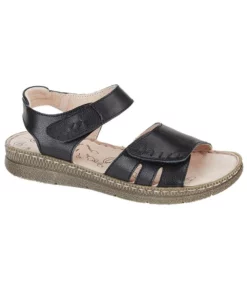 Boulevard Womens/Ladies Leather Sandals - Black
