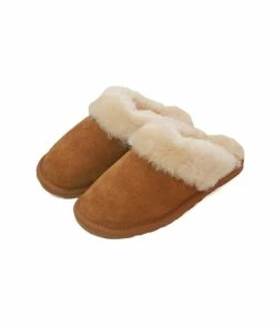 Eastern Counties Leather Unisex Adults Sheepskin Lined Mule Slippers - Chestnut