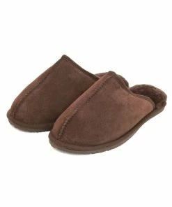 Eastern Counties Leather Unisex Adults Sheepskin Lined Mule Slippers - Chocolate