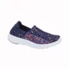 Dek Womens/Ladies Interlaced Lightweight Memory Foam Shoes - Purple/Navy