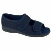 Sleepers Womens/Ladies Betty Extra Wide Slippers - Navy Blue