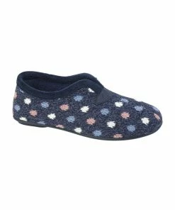 Sleepers Womens/Ladies Seana Spotted Slippers - Navy