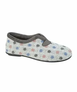 Sleepers Womens/Ladies Seana Spotted Slippers (Gray)