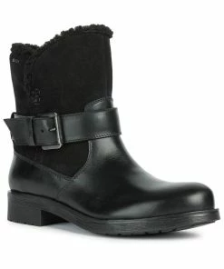 Geox Womens/Ladies Rawelle Nappa Leather Ankle Boots - Black