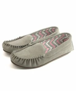 Eastern Counties Leather Womens/Ladies Ffion Suede Moccasins - Gray