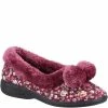 Fleet & Foster Womens/Ladies Goldfinch Floral Slippers - Burgundy