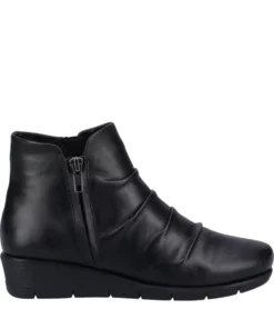 Fleet & Foster Womens/Ladies Plockton Leather Ankle Boots - Black