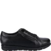 Fleet & Foster Womens/Ladies Polperro Leather Sneakers - Black
