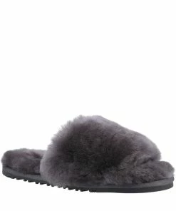 Cotswold Womens/Ladies Westfield Non Slip Sheepskin Lined Slippers - Gray