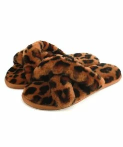 Eastern Counties Leather Womens/Ladies Delilah Leopard Print Sheepskin Slippers