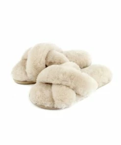 Eastern Counties Leather Womens/Ladies Delilah Sheepskin Slippers - Oyster