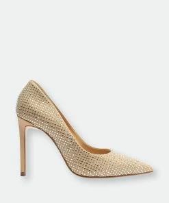 Schutz Lou Crystal Nubuck & Rhinestones Pump
