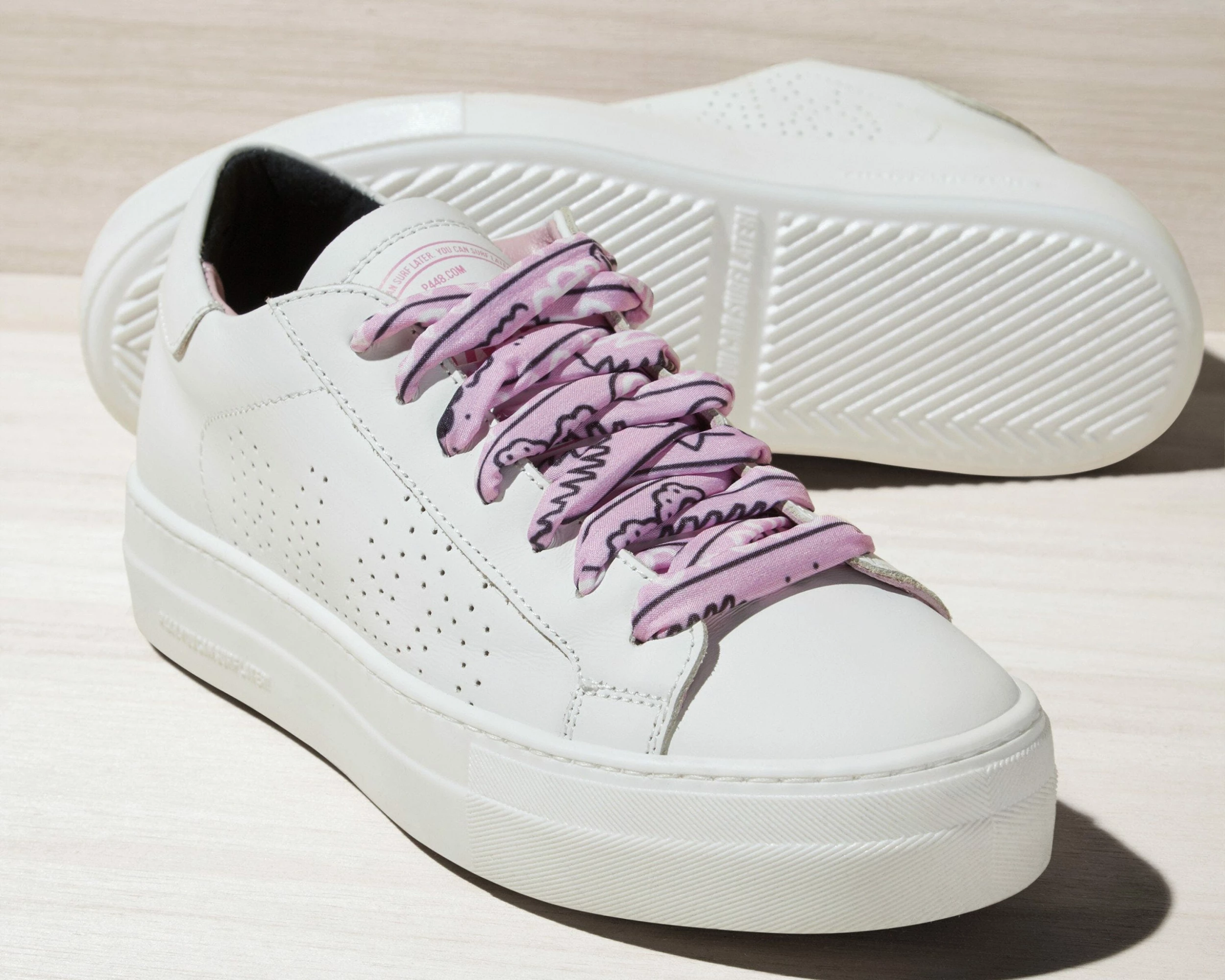 P448 Thea Pink Bandana Sneakers - Image 3