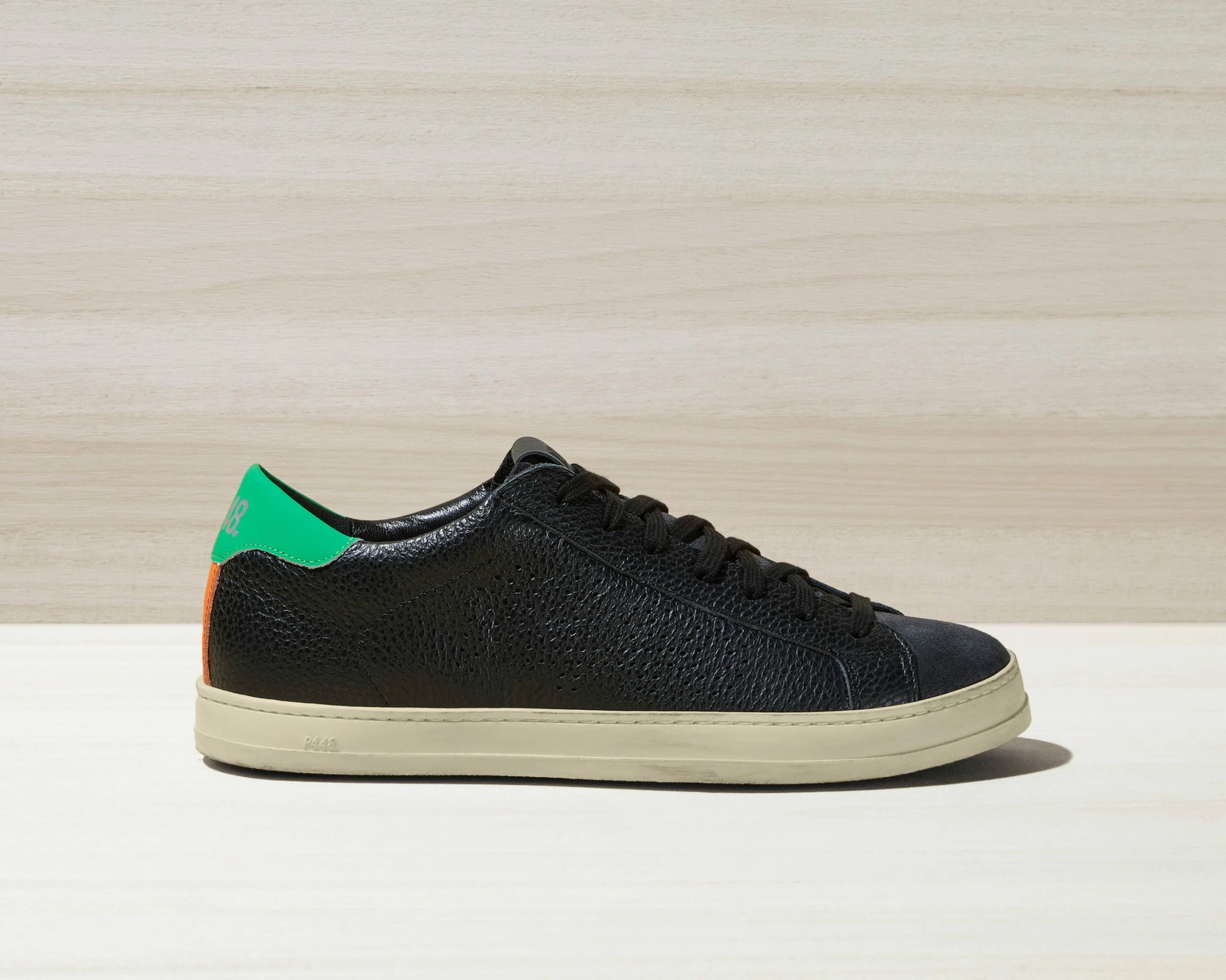 P448 John Black/Fluo Green Sneakers