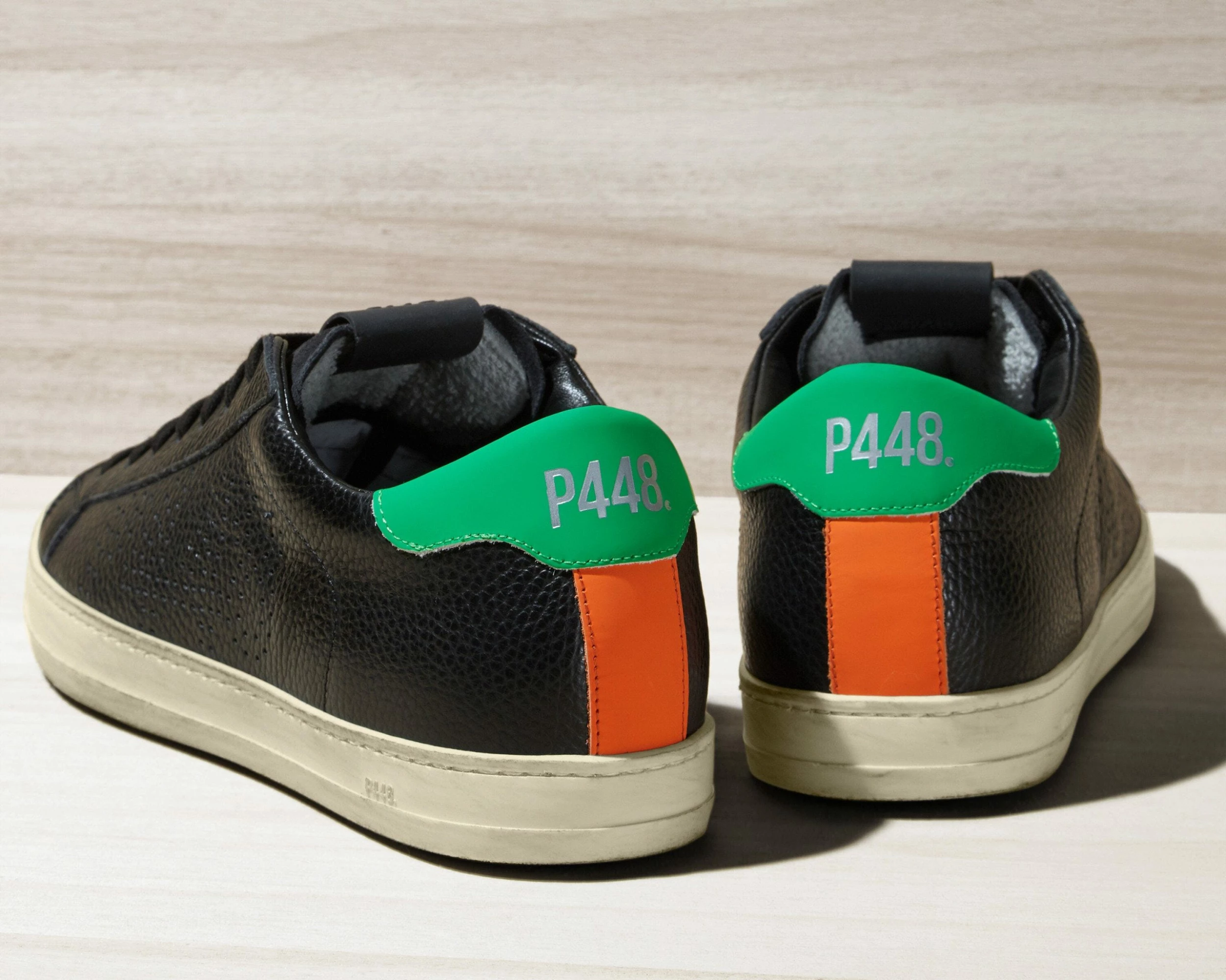 P448 John Black/Fluo Green Sneakers - Image 3