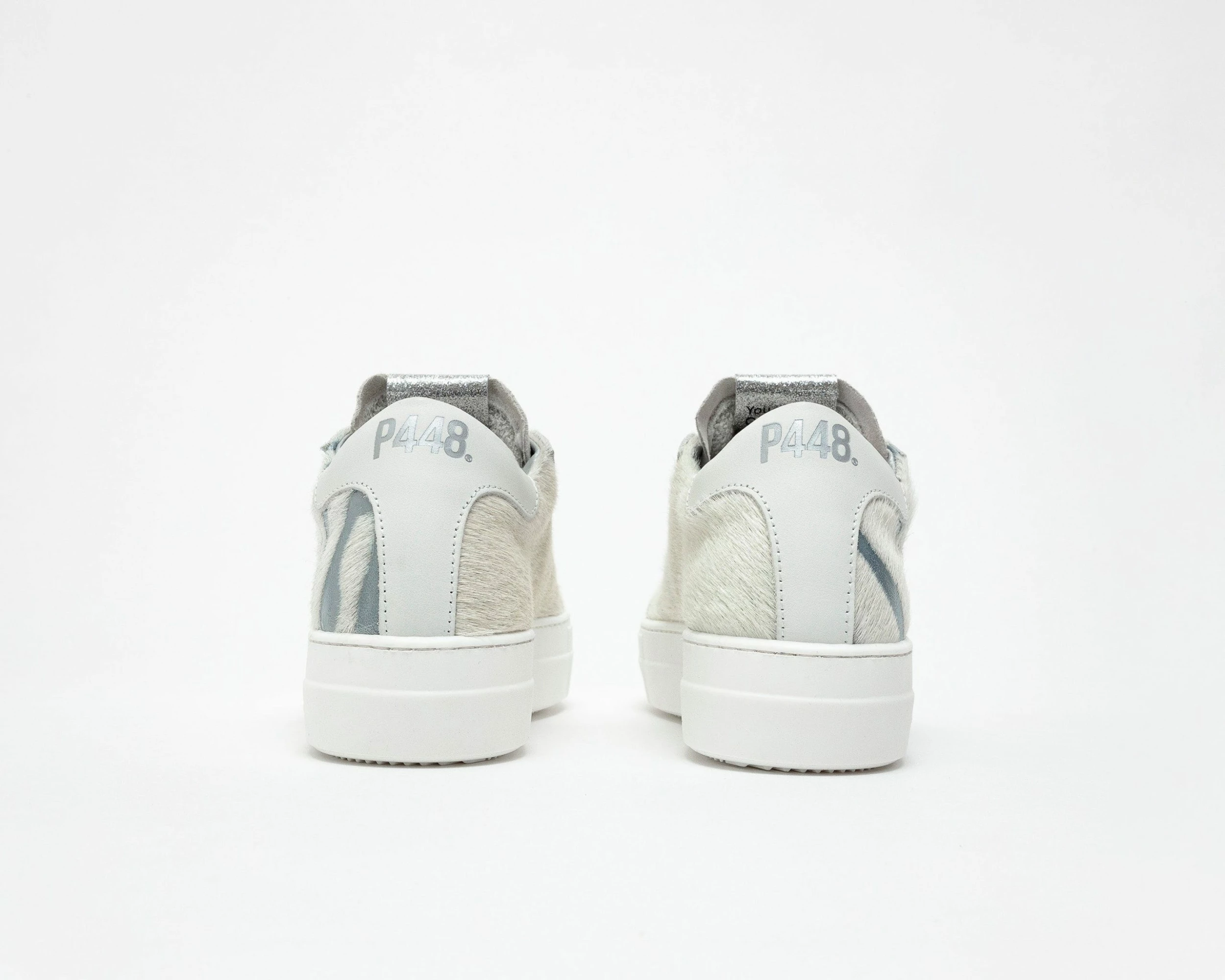P448 Thea Sneaker - Cow/Silver - Image 3