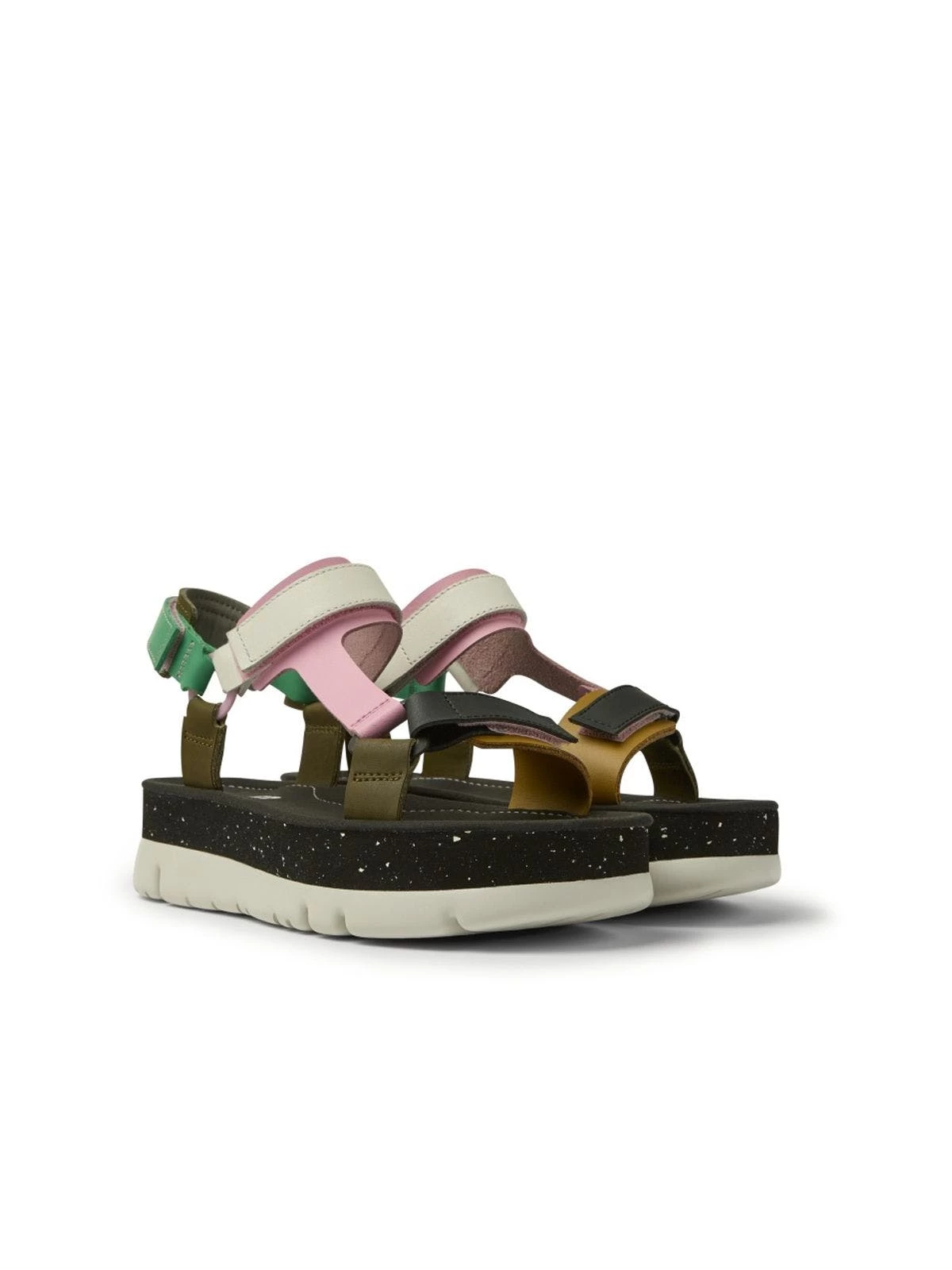 Camper Sandals Women Oruga Up - Green/Pink/White - Image 2
