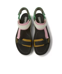 Camper Sandals Women Oruga Up - Green/Pink/White