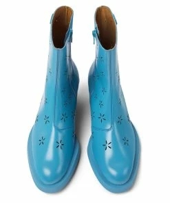 Camper Bonnie Blue Leather Boots For Women