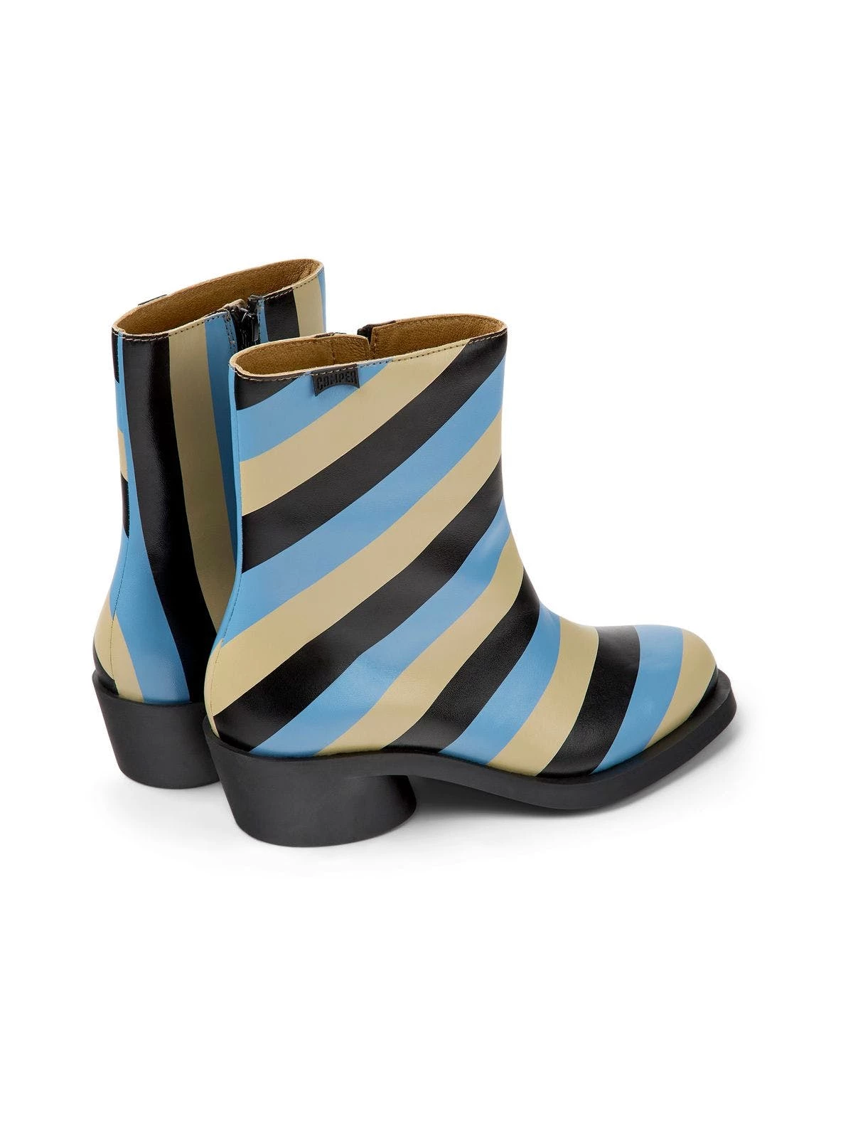 Camper Bonnie Multicolored Striped Leather Boots For Women - Image 4