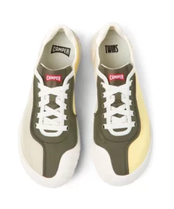 Camper Path Twins Womens Sneaker - Multicolored White/Brown