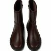 Camper Women&apos;s Ground Ankle Boots - Dark Brown