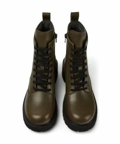 Camper Ankle Boots Women Milah With Lace - Green