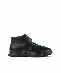 Camper Women Black Leather Karst Ankle Boots