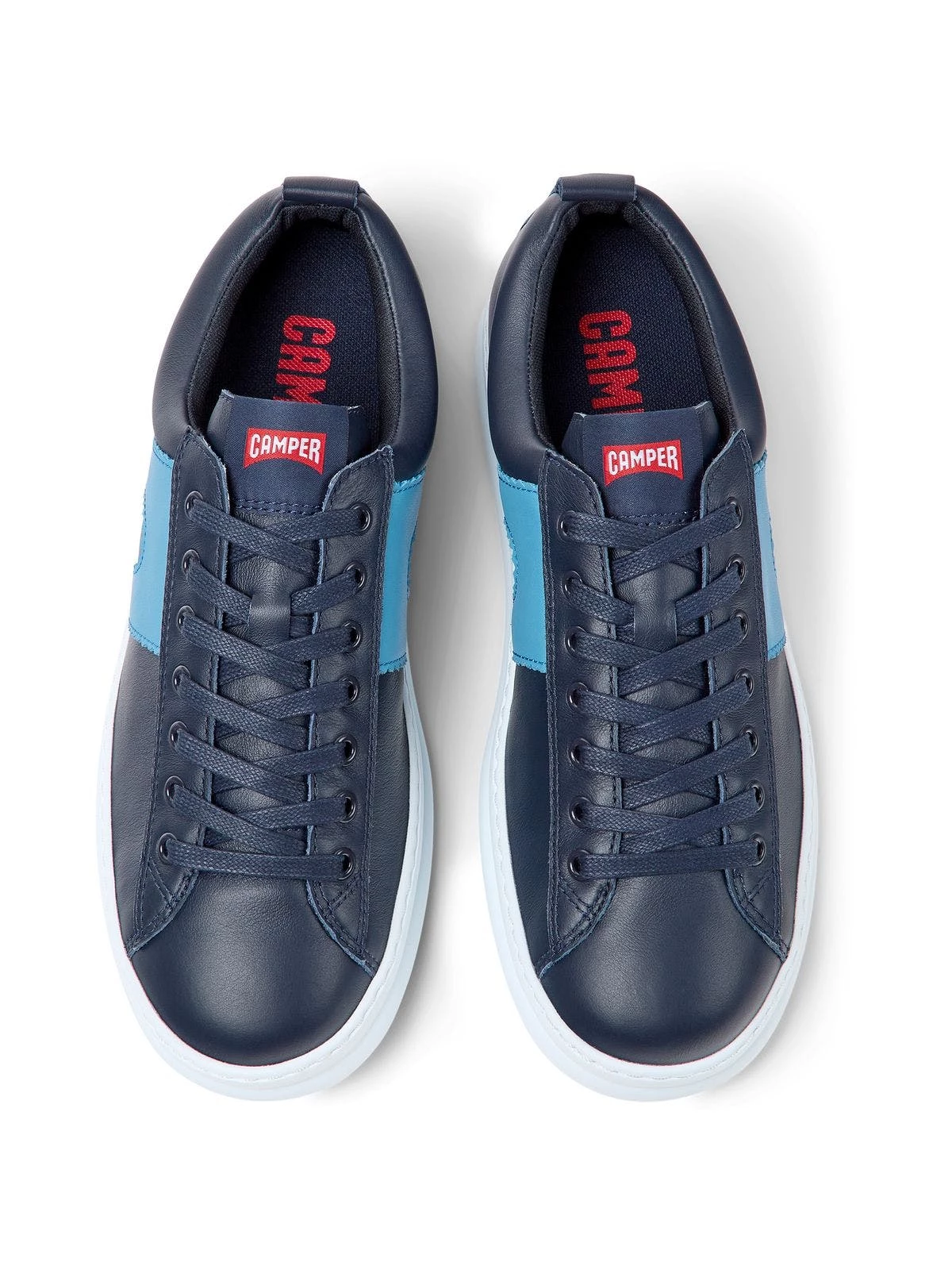 Camper Navy And White Leather Sneakers