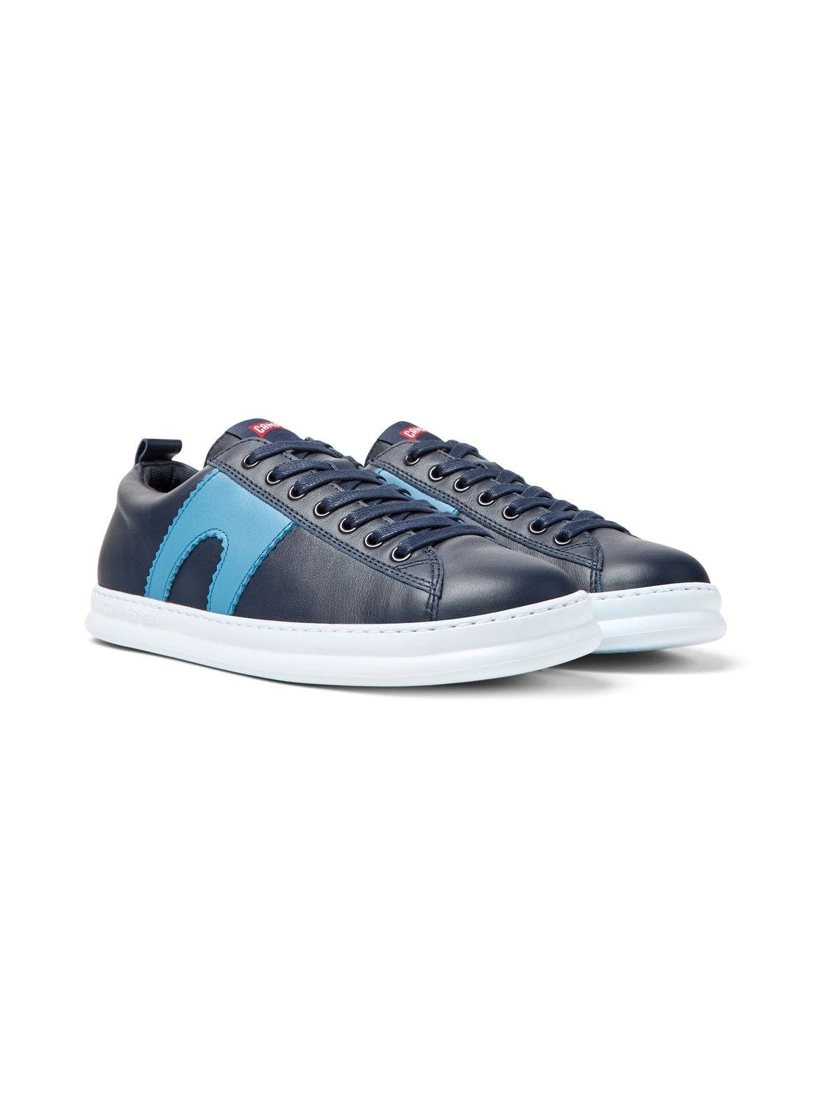 Camper Navy And White Leather Sneakers - Image 2