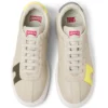 Camper Pastel Gray Leather And Nubuck Runner K21 Twins Sneakers For Women