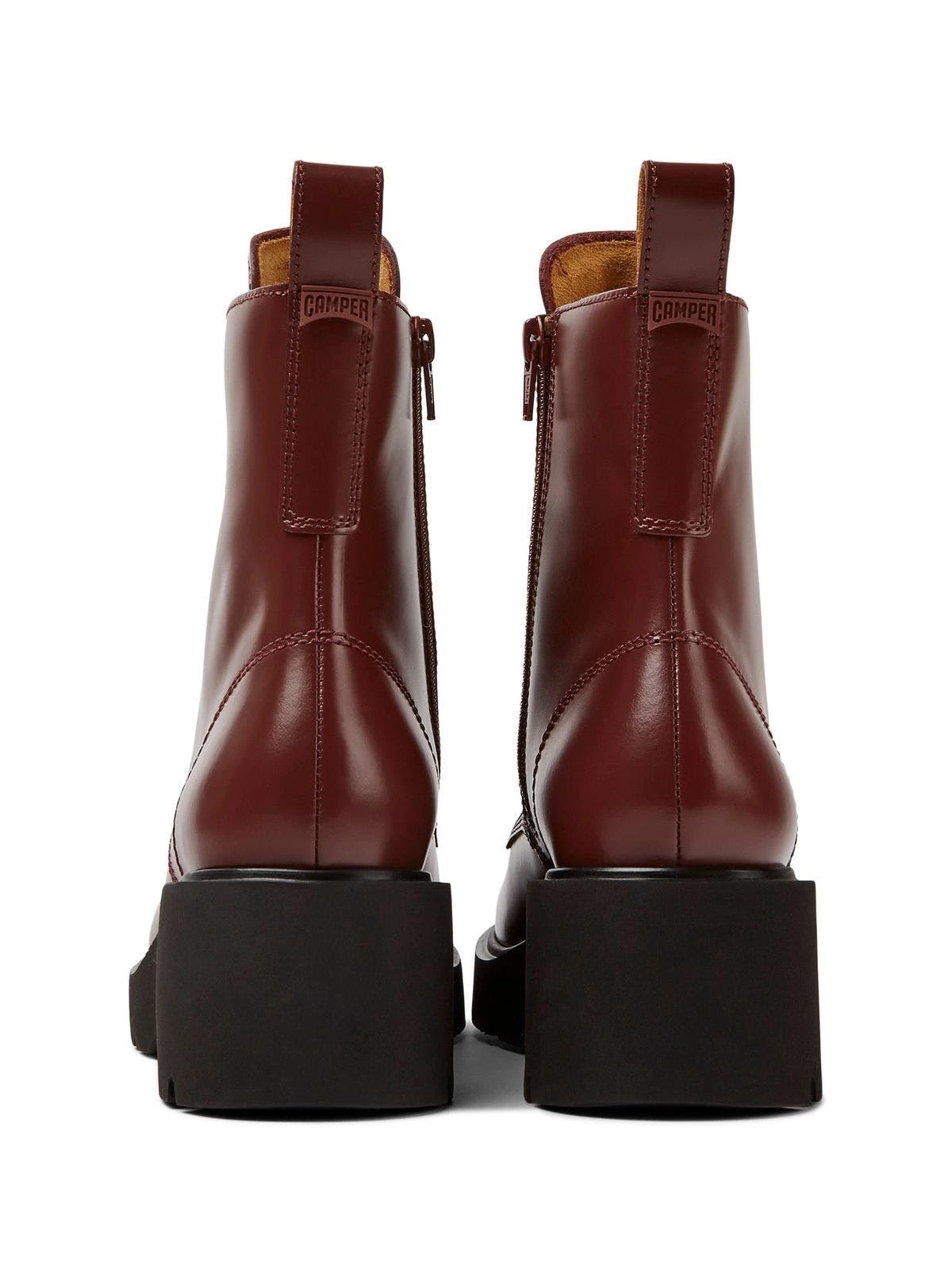 Camper Ankle Boots Milah With Lace - Burgundy - Image 5