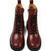 Camper Ankle Boots Milah With Lace - Burgundy