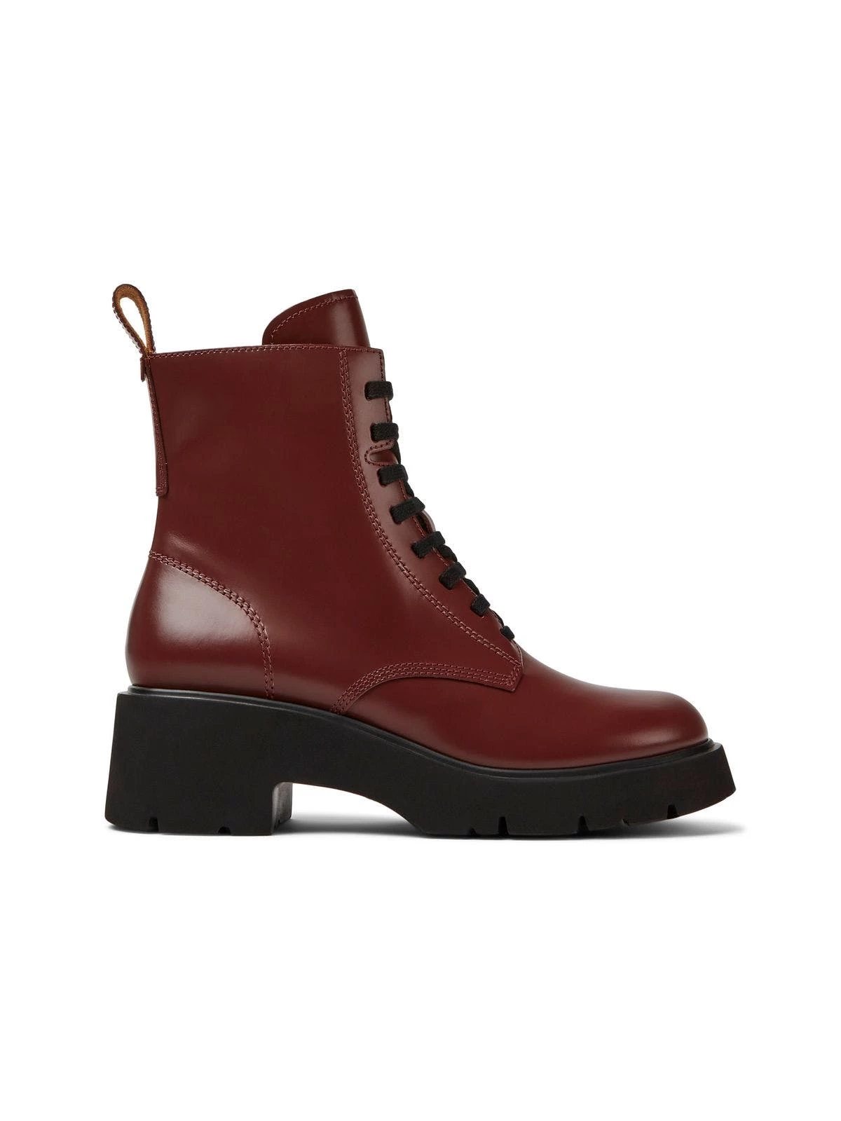 Camper Ankle Boots Milah With Lace - Burgundy - Image 3