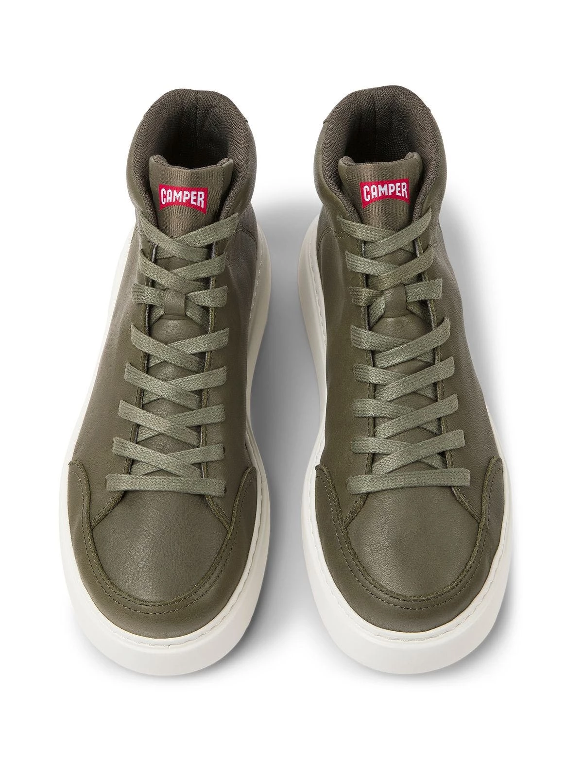 Camper Runner K21 Green Leather Sneakers For Women