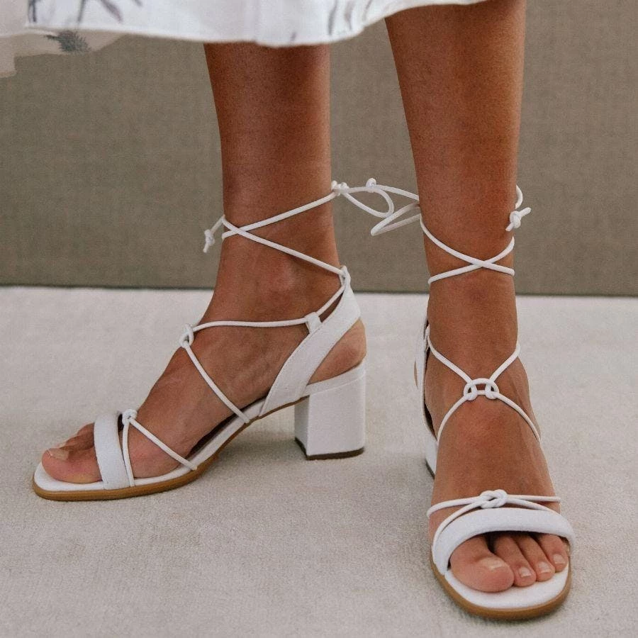 ALOHAS Sophie Sandals - Vegan White - Image 5
