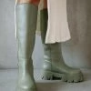 ALOHAS Katiuska Khaki Leather High Boot