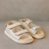 ALOHAS Hook-Loop Ivory Sandal