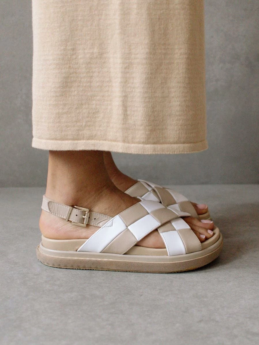 ALOHAS Marshmallow Scacchi Stone Sandals - Image 4