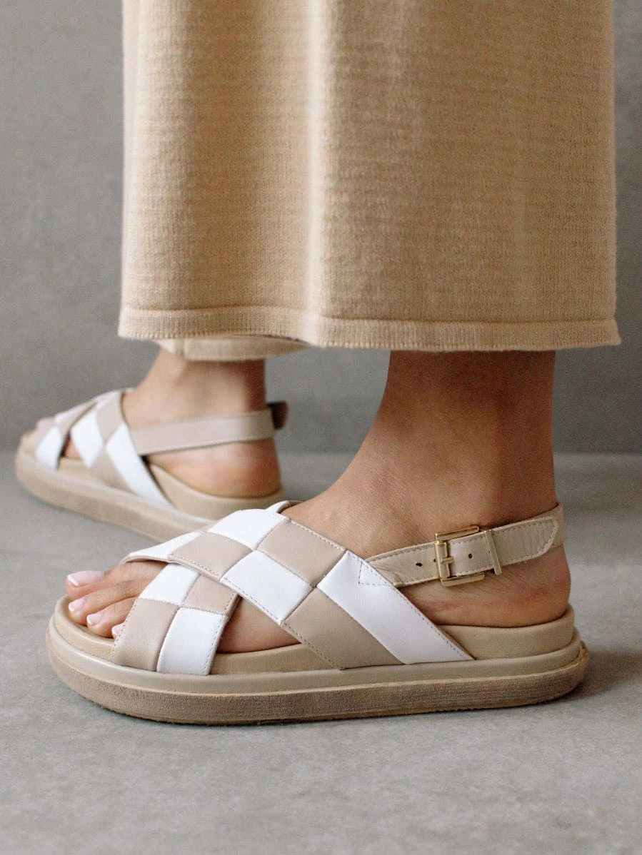 ALOHAS Marshmallow Scacchi Stone Sandals - Image 7