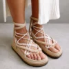 ALOHAS Jungle Stone & Beige Laced Up Sandal