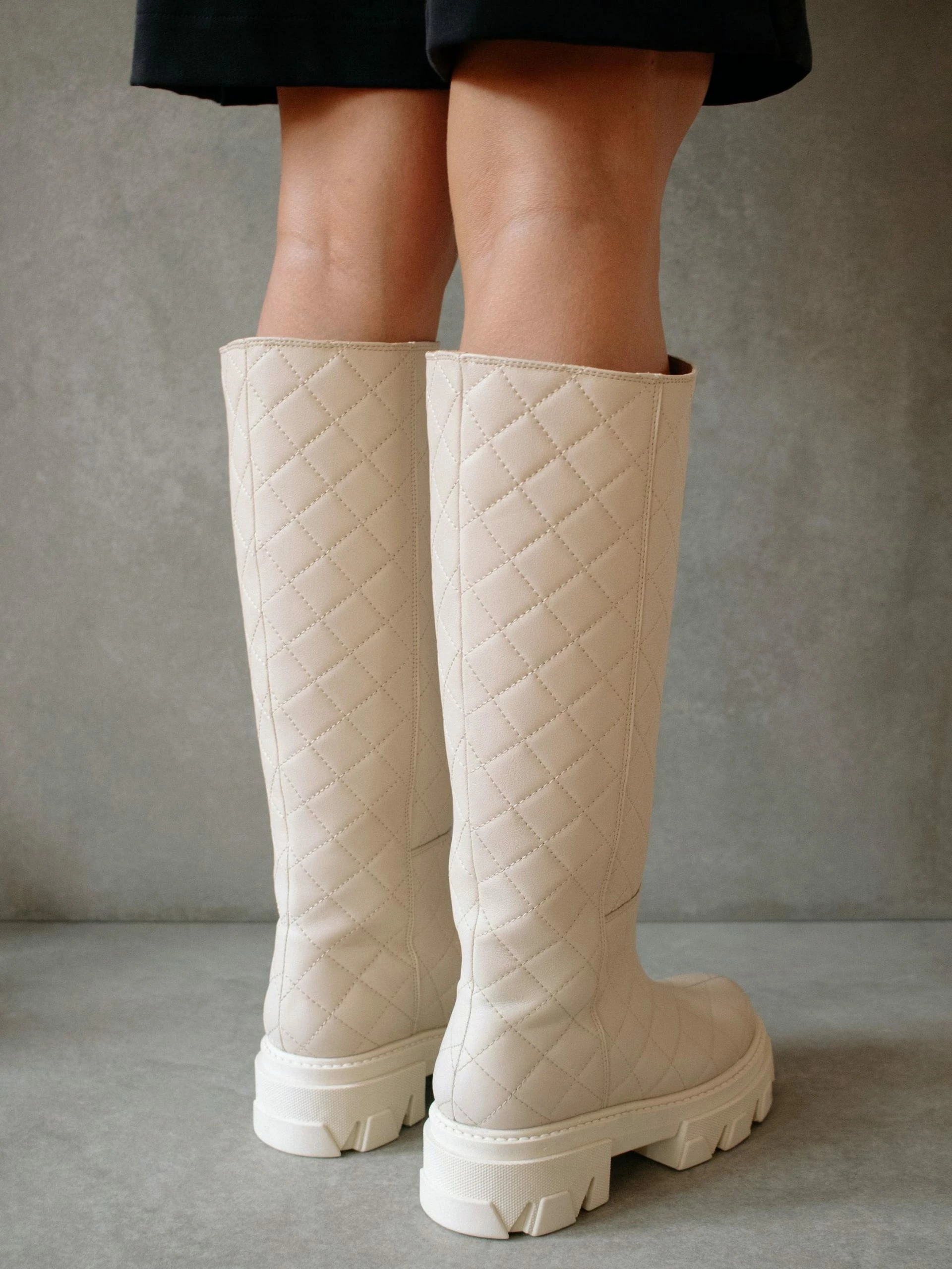 ALOHAS Katiuska Goal Digger Boots - Quilted Ivory - Image 5
