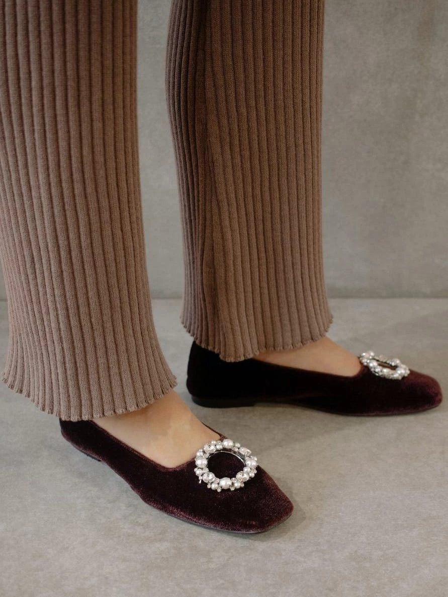 ALOHAS Bella Crystal Velvet - Coffee Brown - Image 6