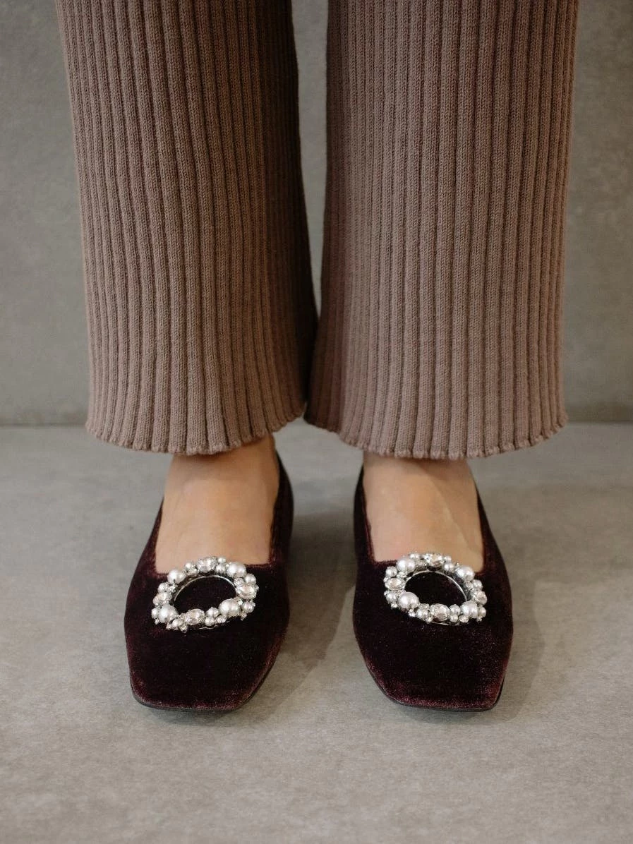 ALOHAS Bella Crystal Velvet - Coffee Brown