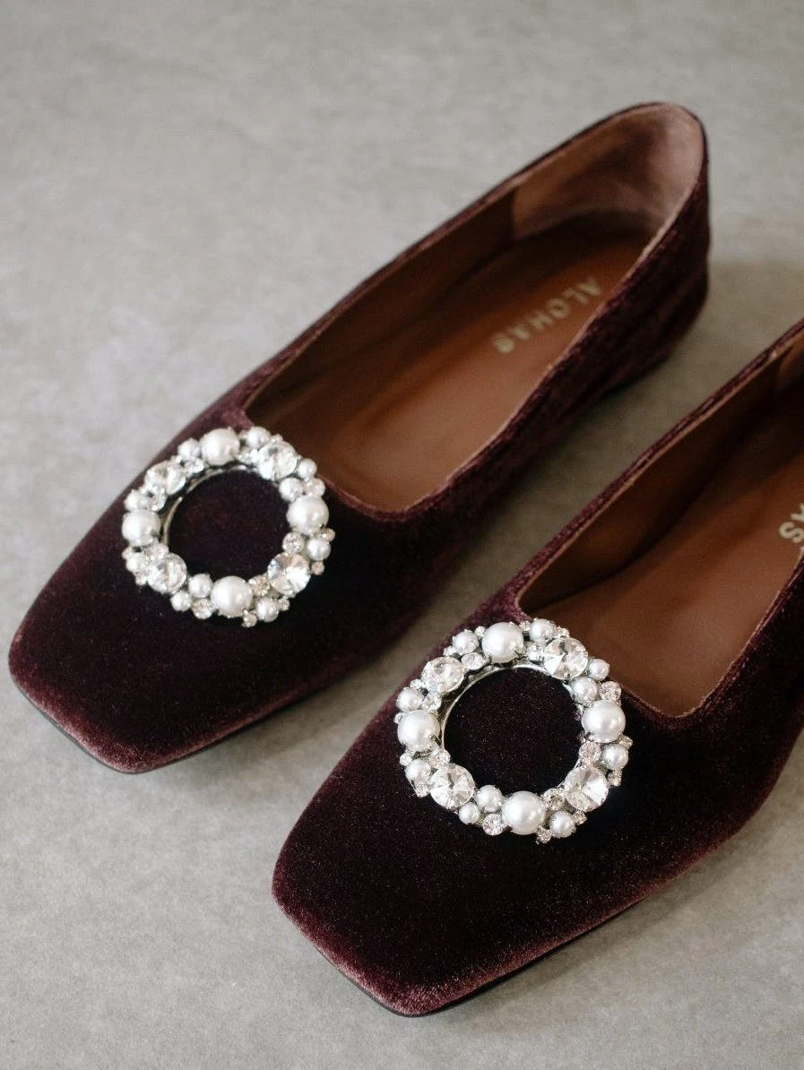 ALOHAS Bella Crystal Velvet - Coffee Brown - Image 2