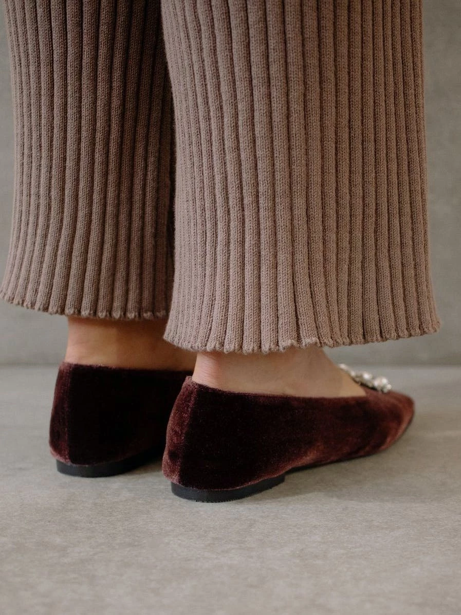 ALOHAS Bella Crystal Velvet - Coffee Brown - Image 4